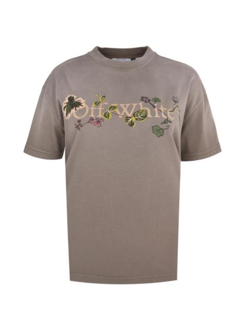 Off-White floral-print logo T-shirt