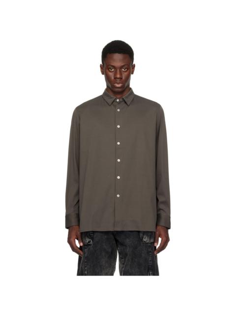 Omar Afridi Gray Button Shirt