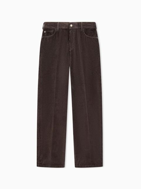 EMPORIO ARMANI FIVE-POCKET TROUSERS GARMENT-DYED CORDUROY REGULAR FIT