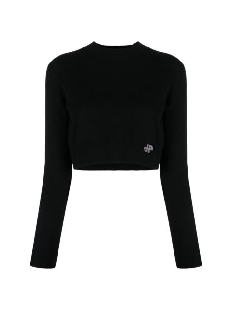 logo patch cropped jumper