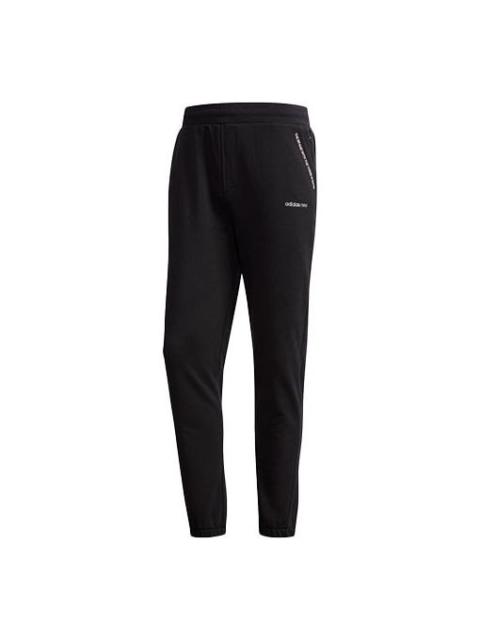 adidas adidas neo logo Cozy Breathable Casual Sports Long Pants Black DZ7581