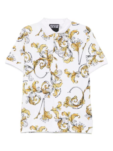 VERSACE JEANS COUTURE Barocco-print Polo Shirt