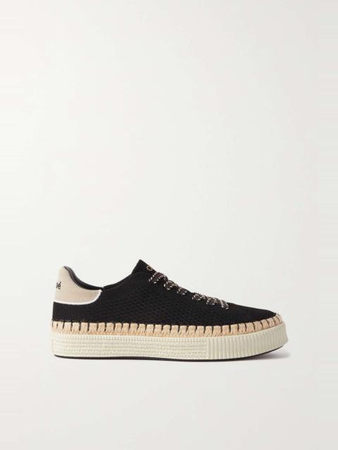 + NET SUSTAIN Telma rope-trimmed recycled-knit sneakers