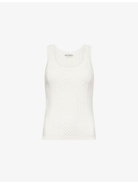 JW Anderson Scoop-Neck Cable-Knit Tank Top