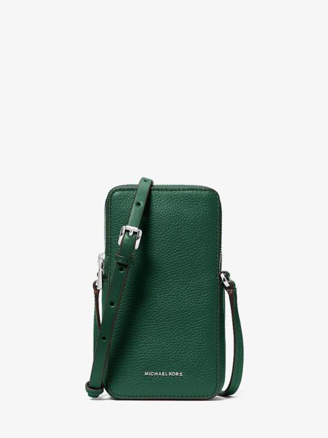 MICHAEL KORS Jet Set Small Leather Smartphone Crossbody Bag