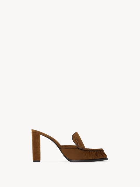 SAINT LAURENT LE LOAFER MULES IN SUEDE