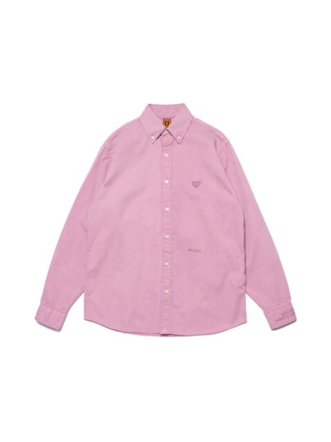 Human Made Human Made Pigment Dyed BD L/S Shirt Pink