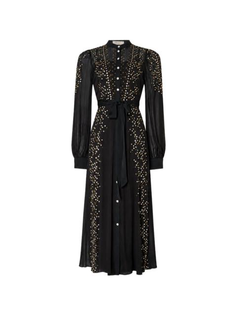 Temperley London Oberon sequin-embellished shirt midi dress