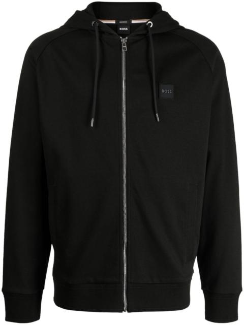 BOSS logo-patch drawstring hoodie