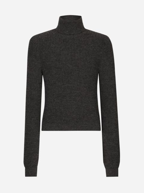 Dolce & Gabbana Wool fisherman’s rib-knit turtle-neck sweater
