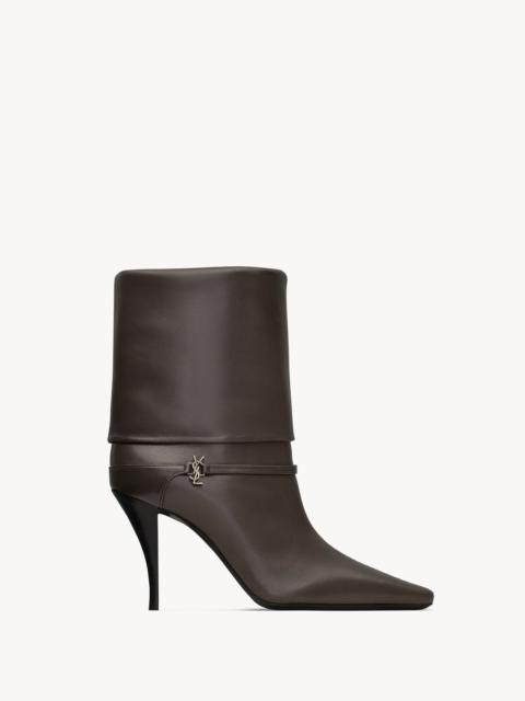 SAINT LAURENT NIKI BOOTIES IN SMOOTH LEATHER