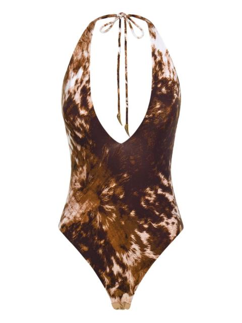 Roberto Cavalli appaloosa-print bodysuit