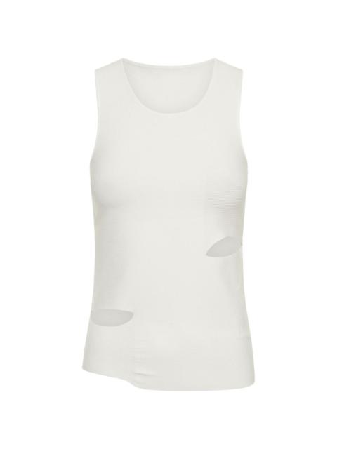 cut-out round-neck tank top