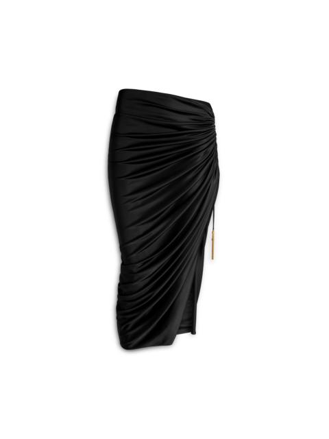 Balmain Flowing jersey midi skirt with slit