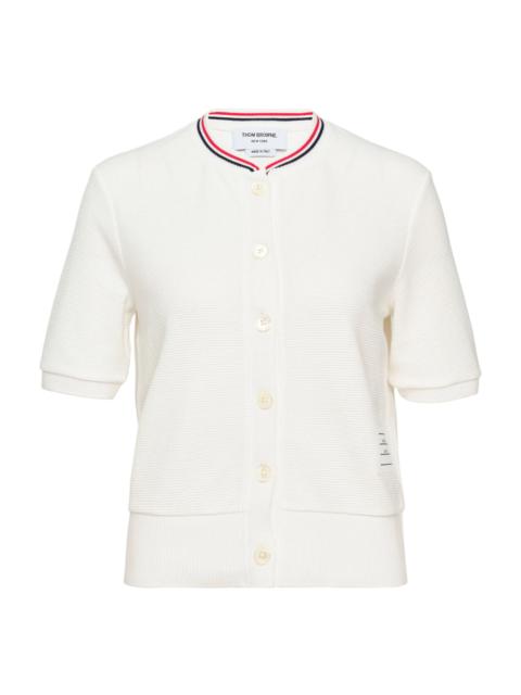 Thom Browne Short Sleeve Crew Neck Cardigan