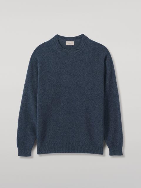 Johnstons of Elgin Craigie Navy Lambswool Jumper