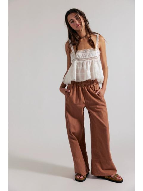 FREE PEOPLE Day's End Linen Pull-On Pants