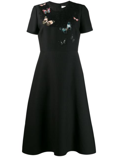 Valentino embroidered crêpe couture dress