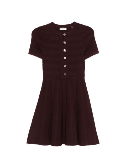 Sandro button knitted mini dress