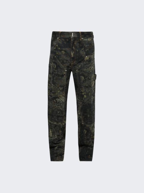 Givenchy Carpenter Denim Trousers Brown and Khaki