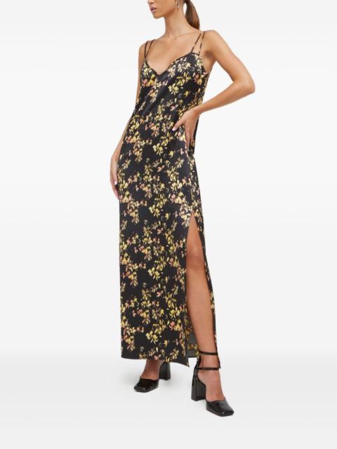 HUGO floral slit maxi dress