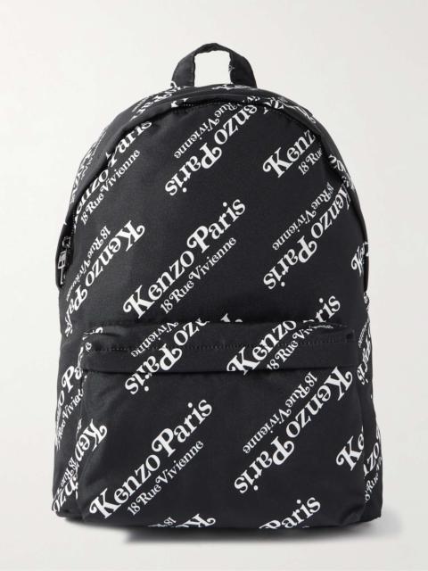 Logo-Print Canvas Backpack