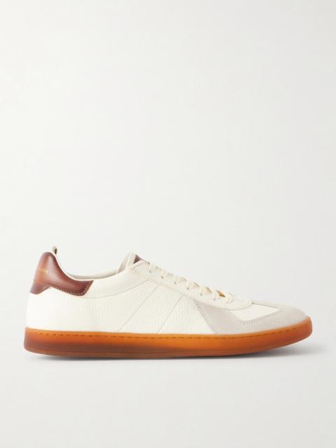 OFFICINE CREATIVE Militia 001 Suede-Trimmed Full-Grain Deerskin Sneakers