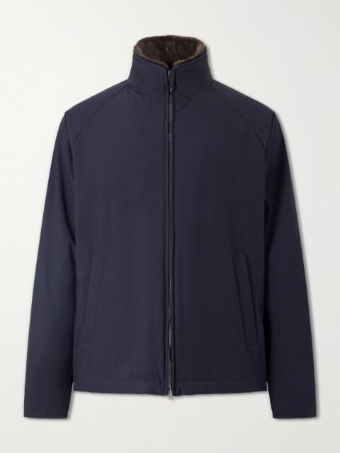 Herno Faux Fur Trimmed Bomber Jacket