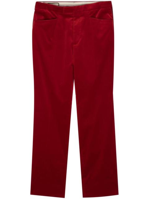 GUCCI stretch-velvet trousers