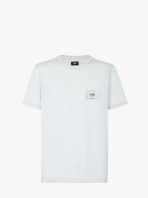 FENDI Light blue jersey T-shirt