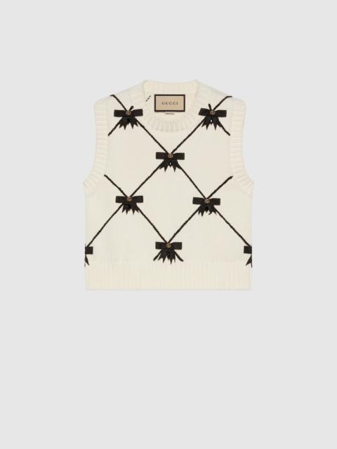 GUCCI GG bows cotton vest