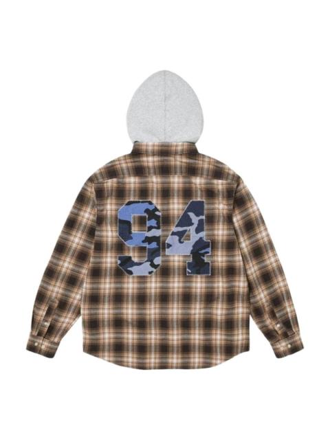 Supreme Supreme FW26 Appliqué Hooded Flannel Shirt 'Brown' SUP-FW26-022-BRN