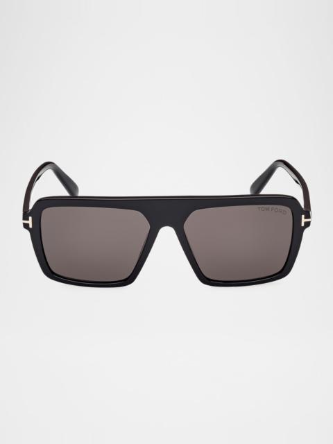 TOM FORD Men's Vincent Acetate Rectangle Sunglasses