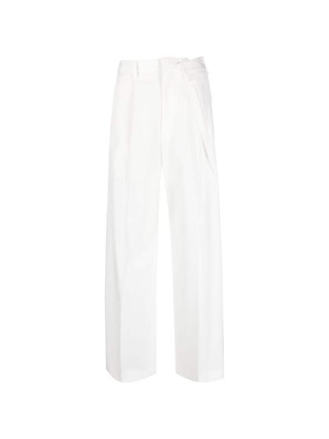 pleated high-waist tailored trousers