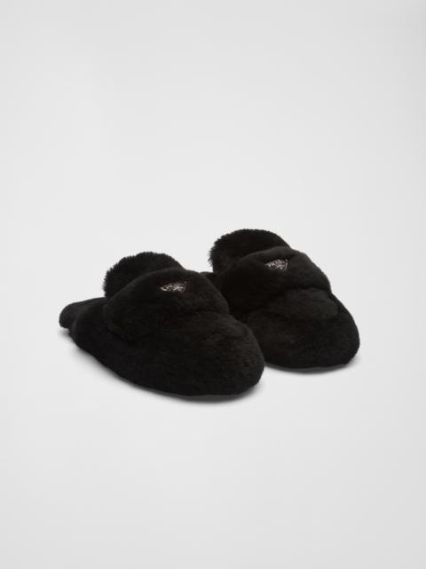 Prada Shearling mules