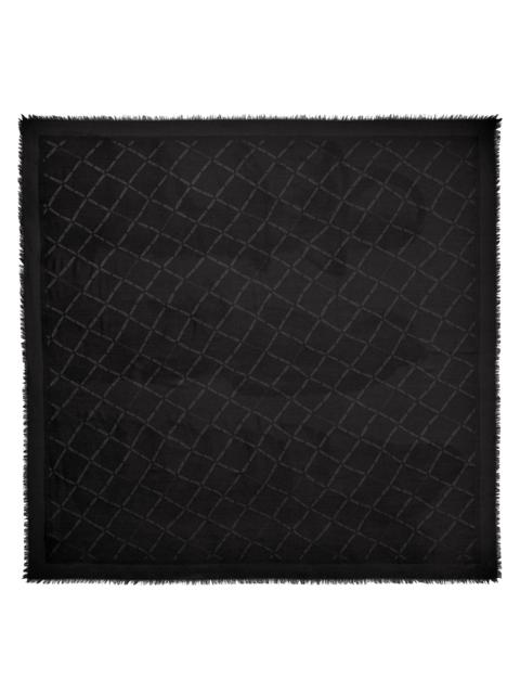 Longchamp Roseau Shawl Black - Silk Blend