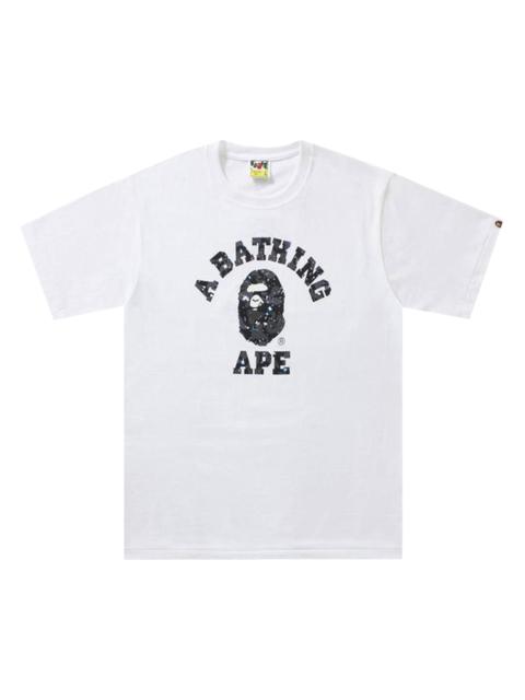 BAPE Space Camo College T-Shirt 'White'