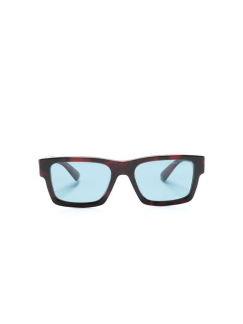 Prada tortoiseshell-effect rectangle-frame sunglasses