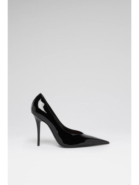 Amina Muaddi ANOK PUMP 2.0 105 BLACK PATENT