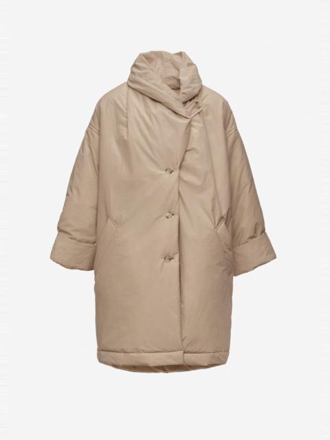 MAGDA BUTRYM Oversized coat with shawl collar in beige