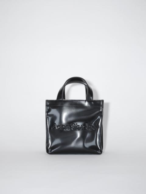 Logo mini shoulder tote bag - Black