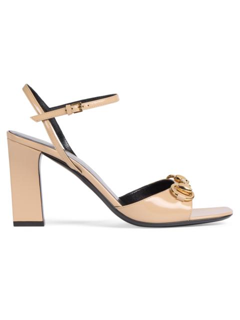 GUCCI Women's Signora 85MM Leather Sandals - Rose Mole
