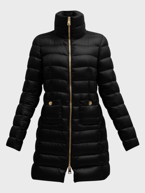 Herno Maria Water-Resistant Ultralight Nylon Long Puffer Jacket