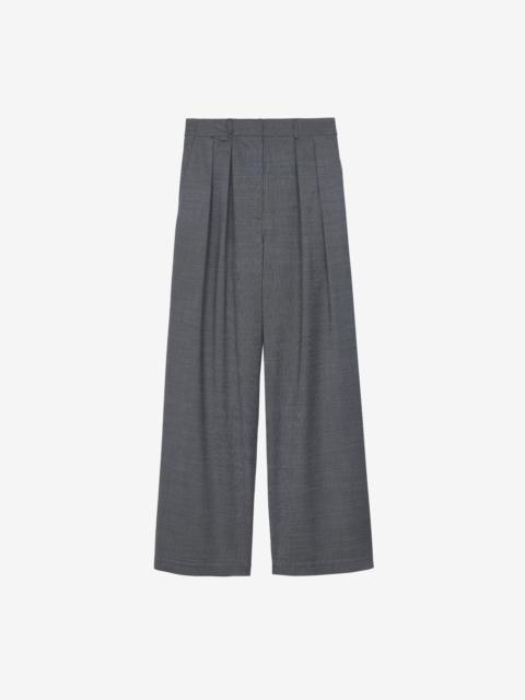 The Frankie Shop Ripley Pleated Trousers - Grey Melange