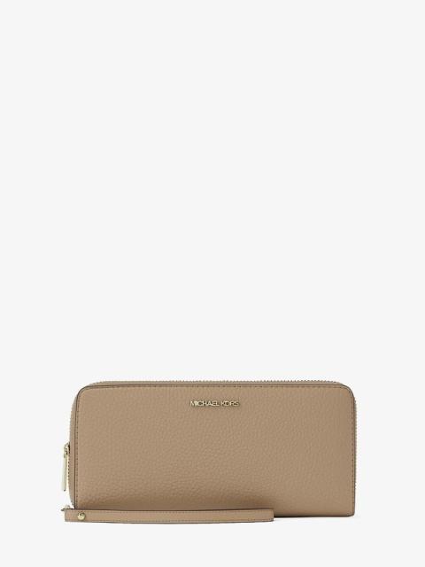 MICHAEL KORS Jet Set Travel Large Pebbled Leather Wristlet