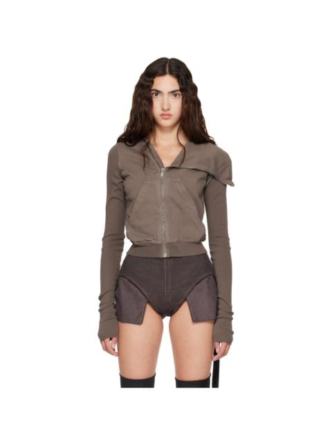 Rick Owens DRKSHDW Taupe Tower Mountain Sweat Jacket