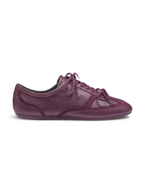 HUGO SUEDE-TRIM TRAINERS IN NAPPA LEATHER