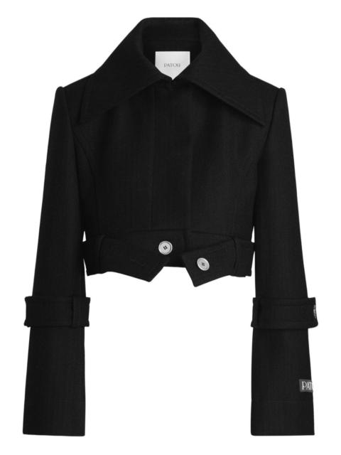 PATOU belted cropped jacket