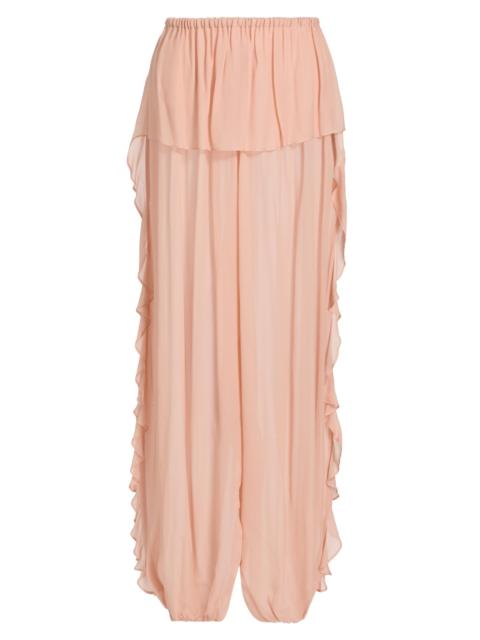 RONNY KOBO Women's Dolly Ruffle Pleated Pants - Tan
