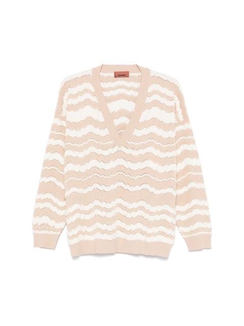 zigzag-woven sweater